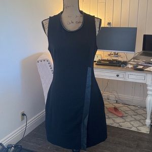 Rachel by Rachel Roy Black dress with Faux leather SZ. M